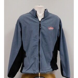 Iowa Speedway River's End Microfleece Jacket Mens Grey Casual  Size XL